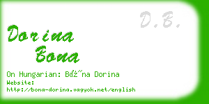 dorina bona business card